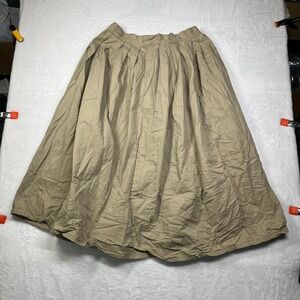 Vintage Sunset Blues Baggy Safari Long A Line Skirt Womens 18 Beige Minimalist